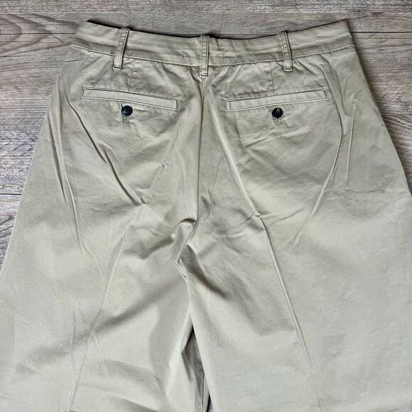 Everlane Womens Tan Pleated Organic Cotton Easy Wide Trench Pant Size 6R NWT - Picture 10 of 12